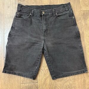 Dickies Black Denim Cut-Off Shorts Unisex Adults Size 18 Relaxed Fit